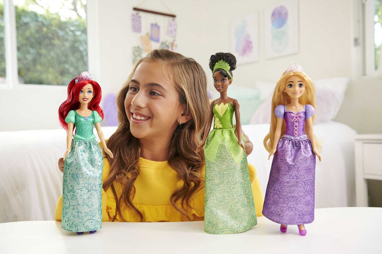 Mattel, Princesses Disney - pack de 3 poupées (Ariel, Tiana, Raiponce)