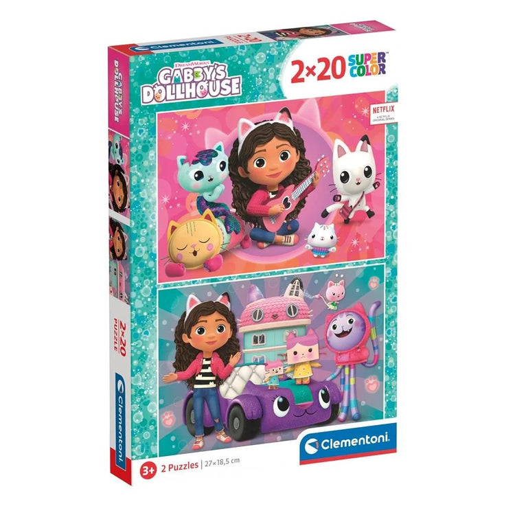 Puzzle 2 x 20 pièces Clementoni Gabby's Dollhouse