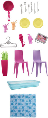 MATTEL Maison de poupée Barbie avec accessoires et poupée