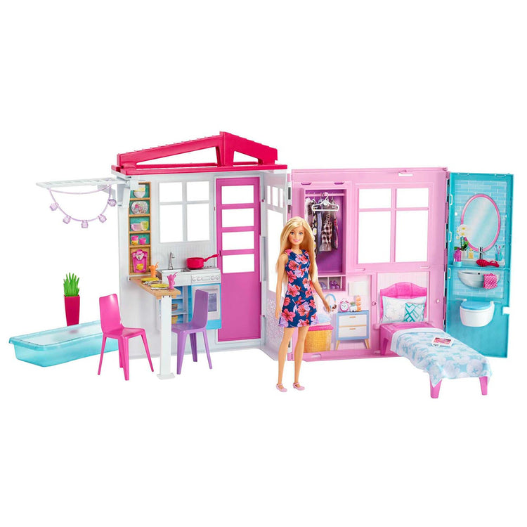 MATTEL Maison de poupée Barbie avec accessoires et poupée