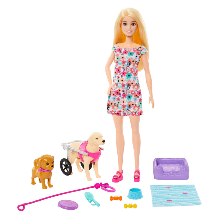 MATTEL Barbie chien marcheur avec chaise roulante