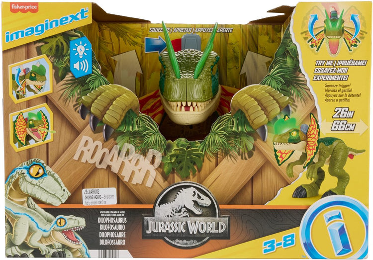 MATTEL Imaginext Jurassic World Mode Attaque Dilophosaurus