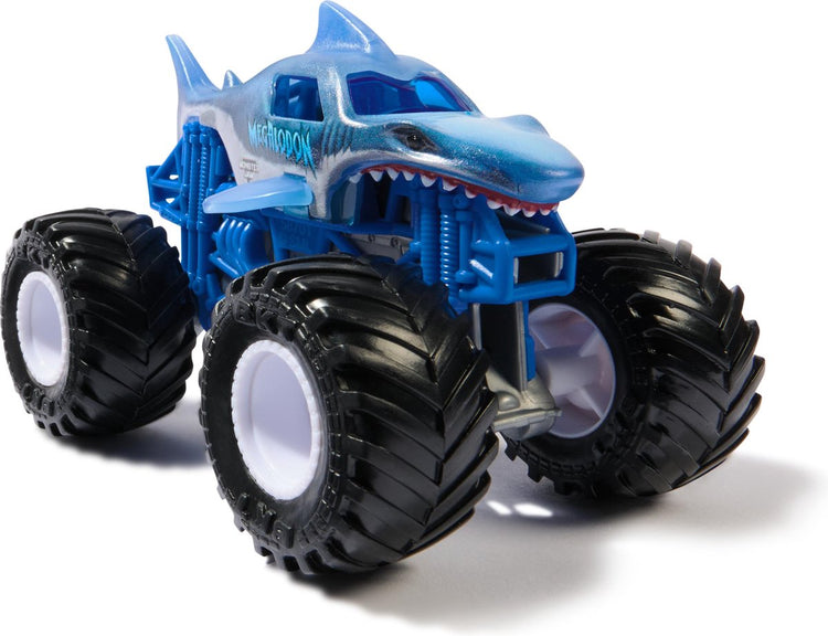 SPIN MASTER Monster Jam Supercharge Speedway avec Megalodon et Crazy Bull