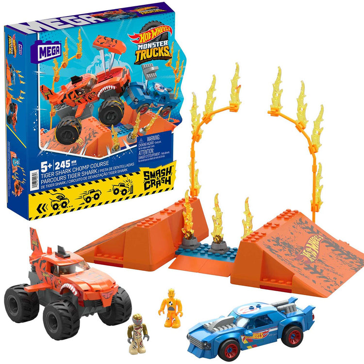 MATTEL Monster Trucks Hot Wheels - Tiger Shark Chocs et Fracas