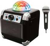 DEQUBE- Système de karaoké sans fil avec connexion d'appareil Bluetooth boule lumineuse Disco intégrée