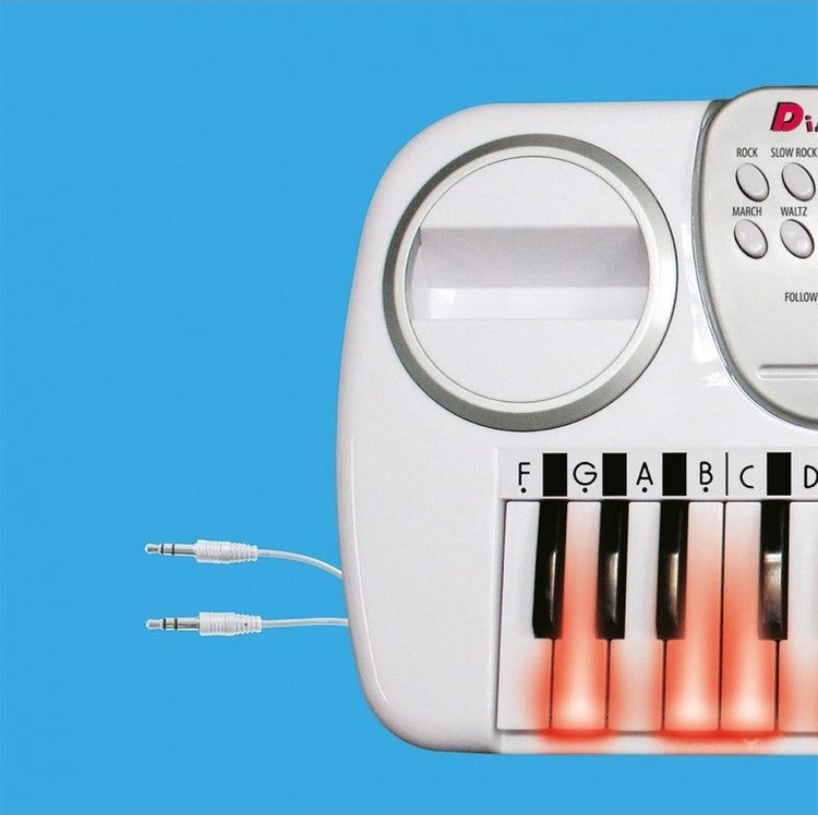 DeQube Clavier Électronique - Avec Chaise - 37 Touches - 8 Instruments Différents - Discoball