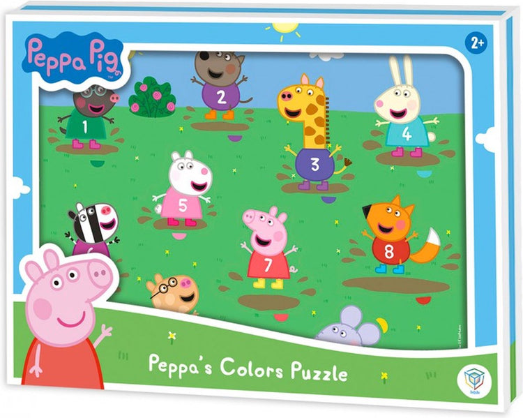 Peppa Pig 10 Piece Wooden Puzzle - Shape Puzzle with Colors -