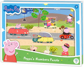 Puzzle en bois Peppa Pig 10 pièces - Puzzle de formes avec chiffres