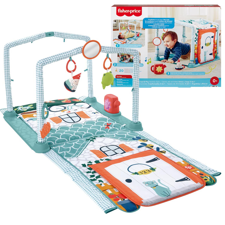 Mattel Fisher-Price - Tapis d'activités Transformation 3 en 1 avec son Explorers House