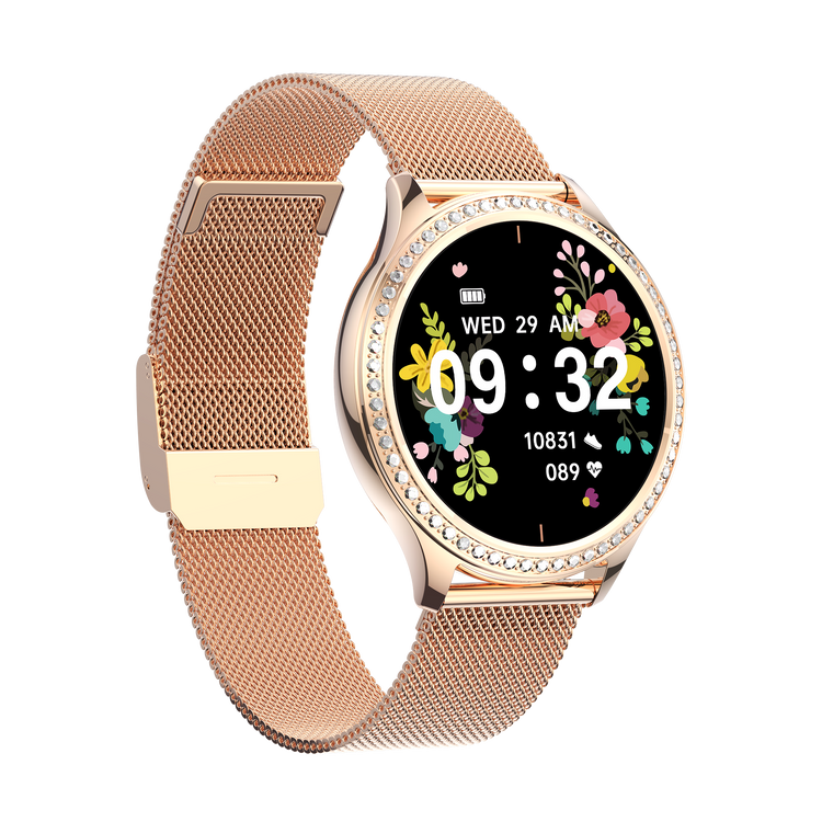 Smartwatch - Vogue 2024 Edition IP67 with GOLD Milanese strap