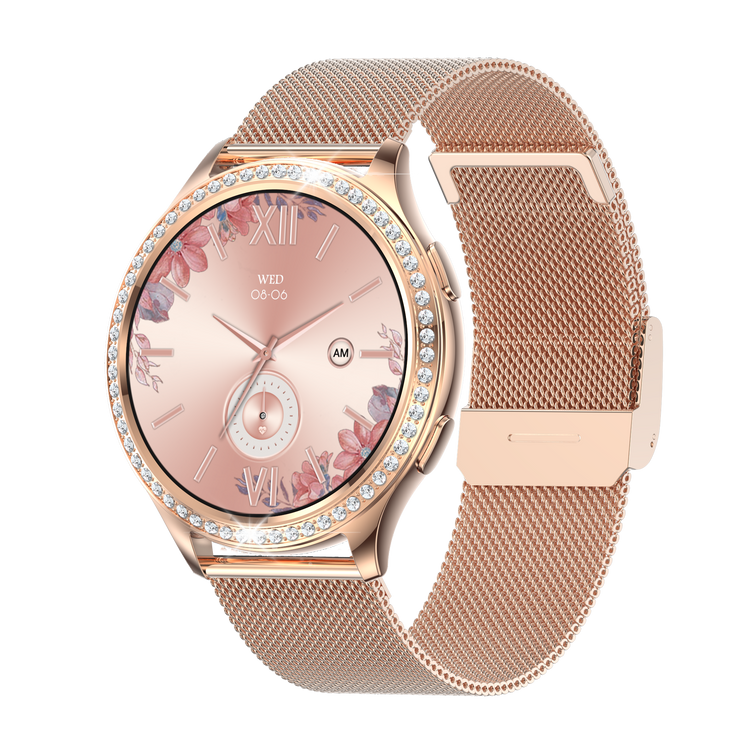 Smartwatch - Vogue 2024 Edition IP67 with GOLD Milanese strap