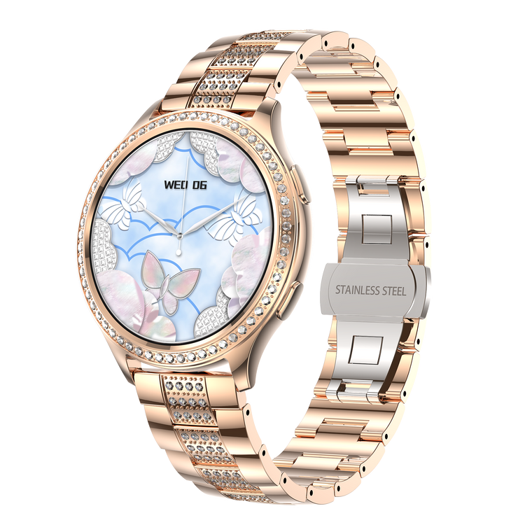 Montre connectée -edition Vogue 2024 IP67 avec bracelet en acier inoxydable