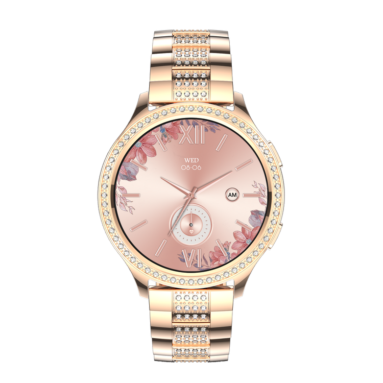 Montre connectée -edition Vogue 2024 IP67 avec bracelet en acier inoxydable