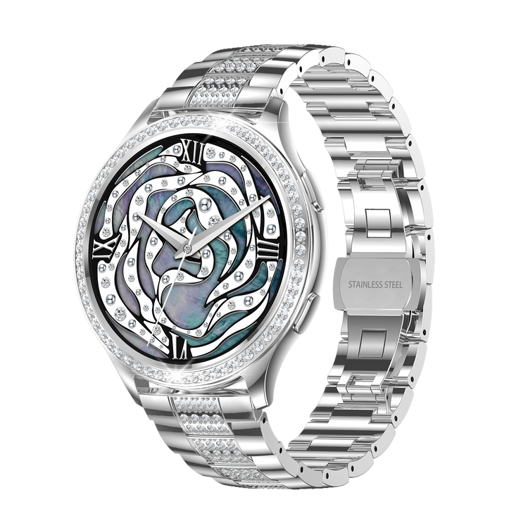 Montre connectée -edition Vogue 2024 IP67 avec bracelet en acier inoxydable