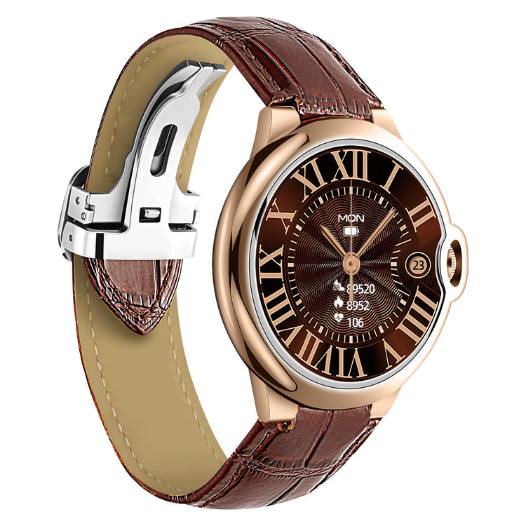 Montre connectée -Edition Elégance 2024 IP67 avec alliage haute résistance et bracelet en cuir de luxe