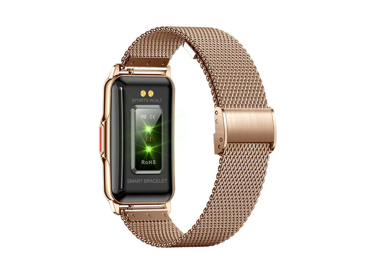 Montre connectée - Edition Camelia 2024 avec bracelet milanais Couleur OR