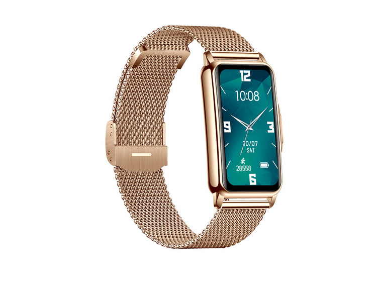 Montre connectée - Edition Camelia 2024 avec bracelet milanais Couleur OR