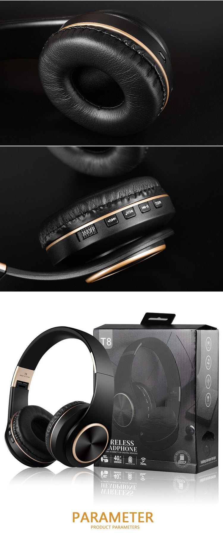 Casque stéréo Bluetooth V5.0 - Edition STUDIO