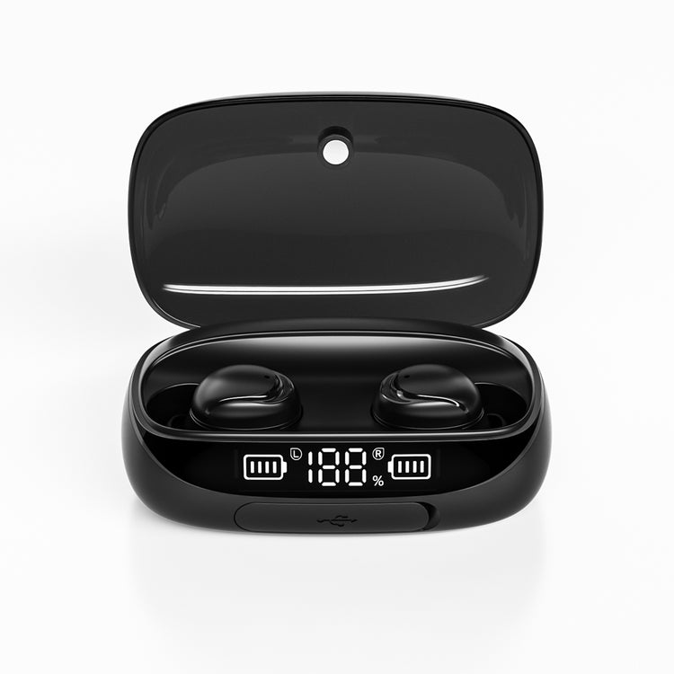 Ecouteurs sans fil (TWS) Bluetooth 5.0 - affichage LED - sport Edition GAMING + boitier chargeur couleur Noir