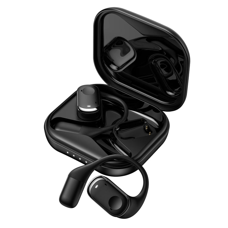 Ecouteurs sans fil Bluetooth 5.3 - Sport edtion DYNAMIC avec Écran à LED Oreillettes Intra-Auriculaires + boitier chargeur couleuir Noir