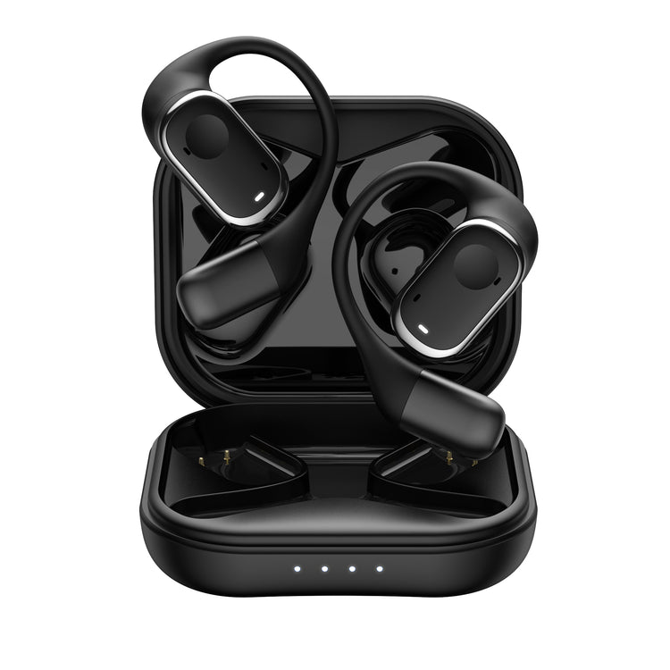 Ecouteurs sans fil Bluetooth 5.3 - Sport edtion DYNAMIC avec Écran à LED Oreillettes Intra-Auriculaires + boitier chargeur couleuir Noir