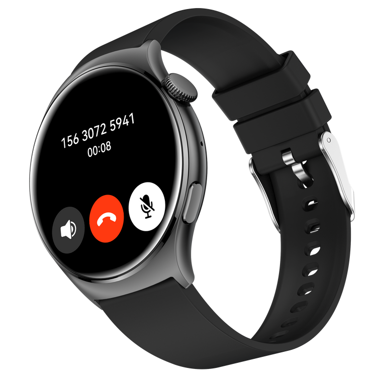 Montre connectée AMOLED - Edition Amnésia - (avec bracelet silicone) coleur Noir