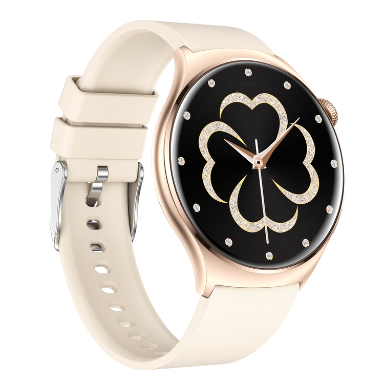 Montre connectée AMOLED - Edition Amnésia - (avec bracelet silicone) coleur Beige