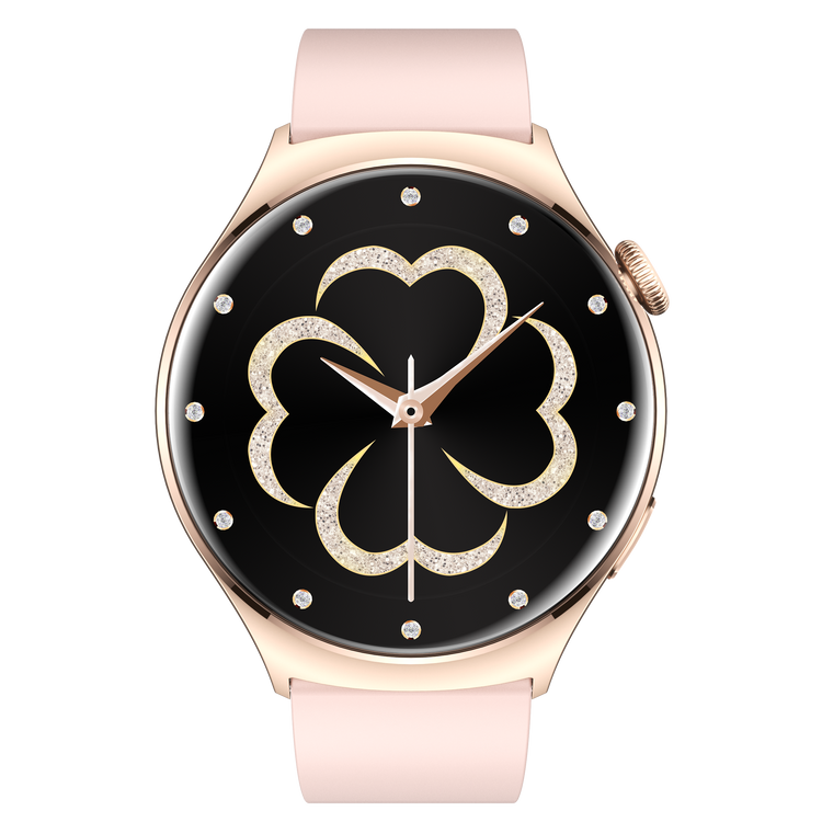 Montre connectée AMOLED - Edition Amnésia - (avec bracelet silicone) coleur Rose Gold