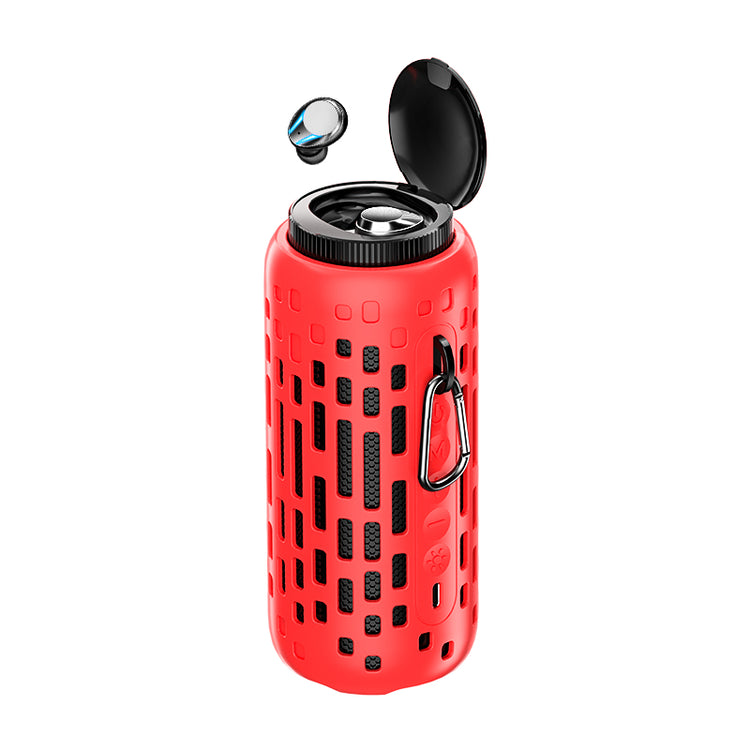 Enceinte Bluetooth 2en1 TWS 15W lumineuse - Inclus écouteurs sans fils Edition MixParty- Rouge