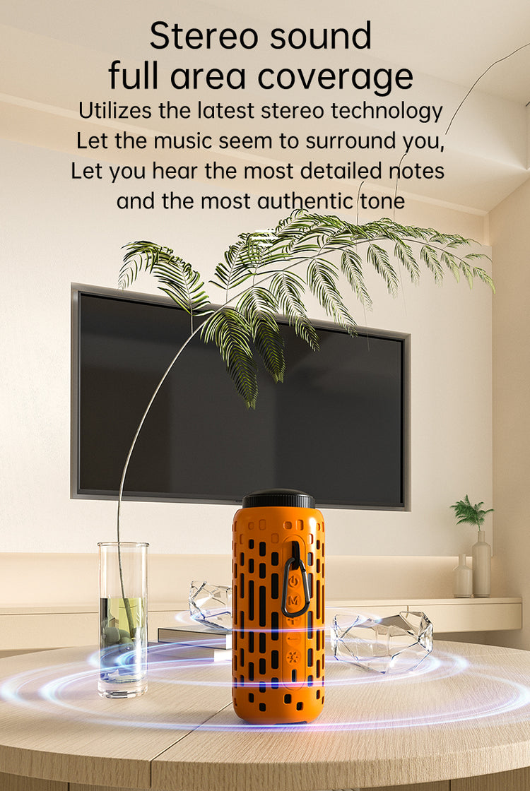 Enceinte Bluetooth 2en1 TWS 15W lumineuse - Inclus écouteurs sans fils Edition MixParty- Rouge