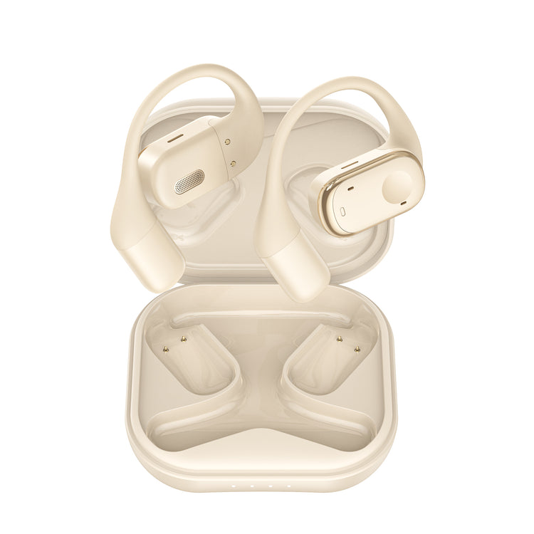 Ecouteurs sans fil Bluetooth 5.3 - Sport édtion DYNAMIC avec Écran à LED couleur Or Beige