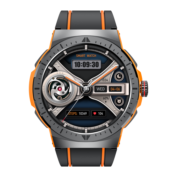 Montre connectée AMOLED - Edition Arena . écran couleur haute définition de 1,43 pouce - (avec bracelet silicone) coleur Noir Jaune