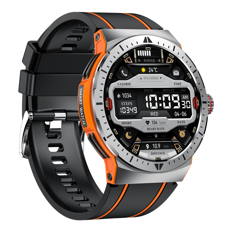 Montre connectée AMOLED - Edition Arena . écran couleur haute définition de 1,43 pouce - (avec bracelet silicone) coleur Noir Jaune