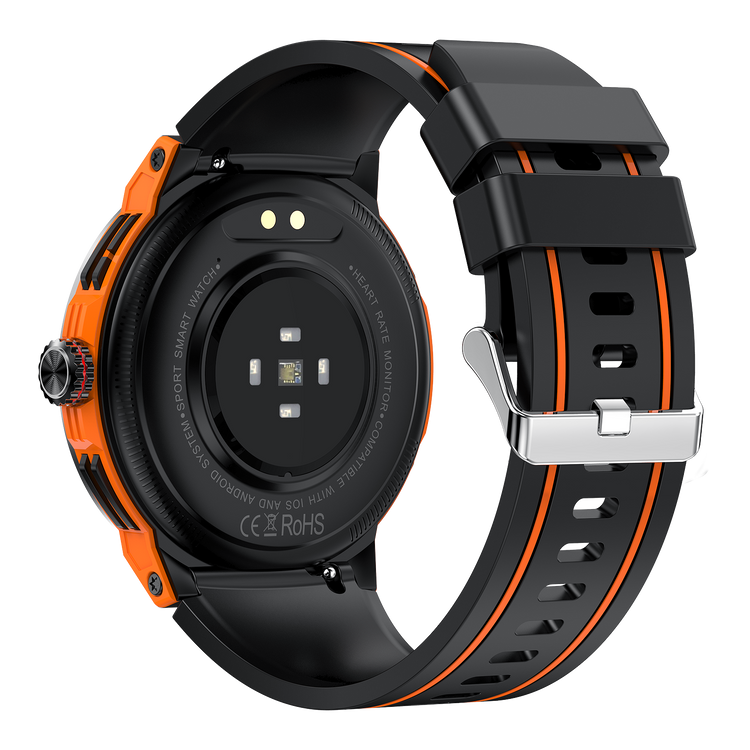 Montre connectée AMOLED - Edition Arena . écran couleur haute définition de 1,43 pouce - (avec bracelet silicone) coleur Noir Jaune