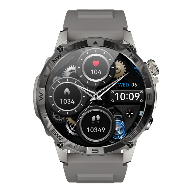 NASA GPS Edition Ultra Pro AMOLED Smartwatch. 1.43-inch high-definition color screen - (with silicone strap) Gray color