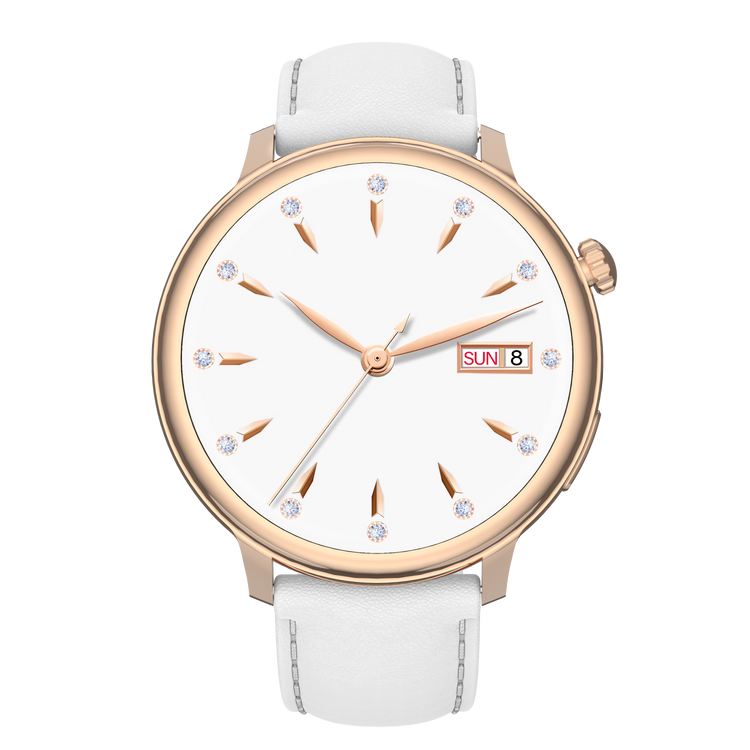 Montre connectée AMOLED - Edition Saphir (avec bracelet silicone) coleur Rose Gold
