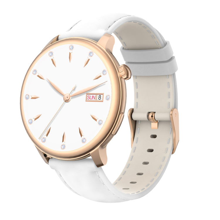 Montre connectée AMOLED - Edition Saphir (avec bracelet silicone) coleur Rose Gold