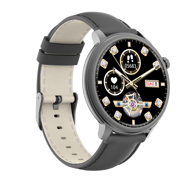 Montre connectée AMOLED - Edition Saphir (avec bracelet silicone) coleur Noir