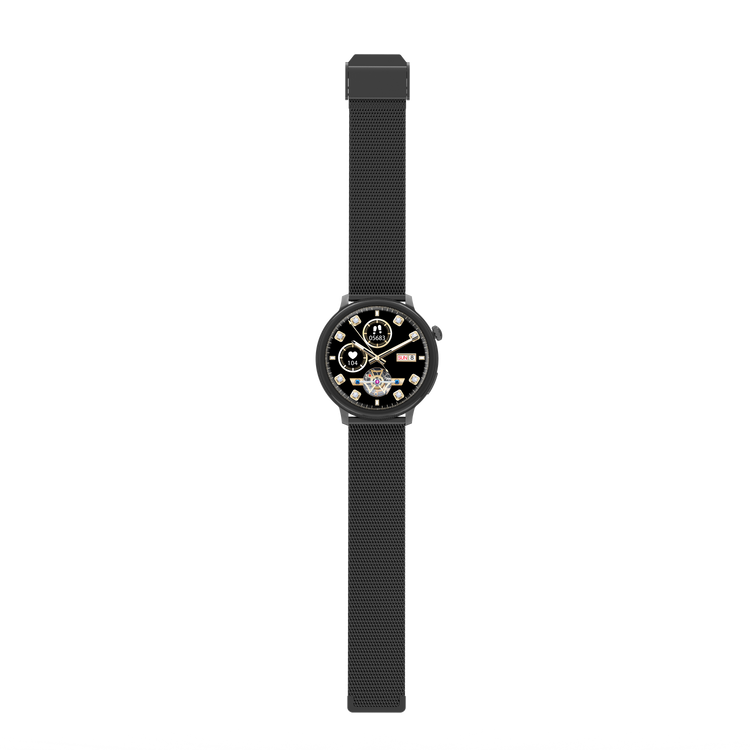 Montre connectée AMOLED - Edition Saphir (avec bracelet en acier inoxydable)coleur Noir