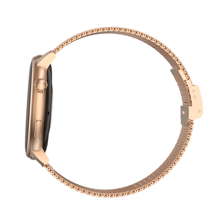 Montre connectée AMOLED - Edition Saphir- (avec bracelet silicone) coleur Rose Gold