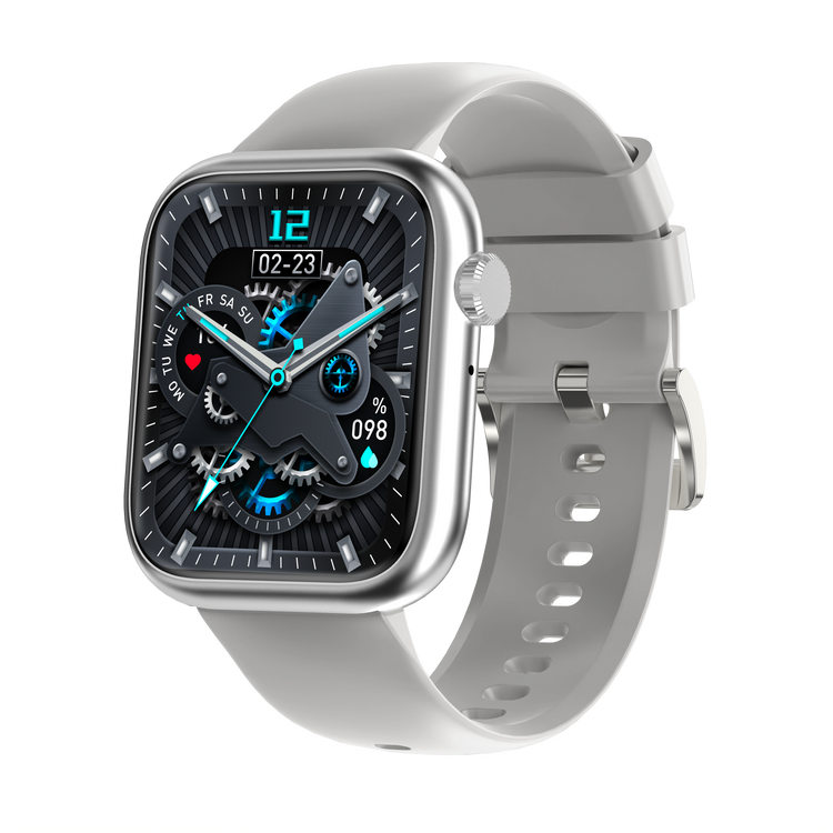 Montre connectée - Edition Omega-avec bracelet en silicone couleur Gris