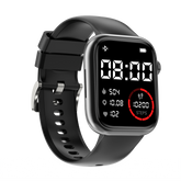 Montre connectée - Edition Omega-avec bracelet en silicone couleur Noir