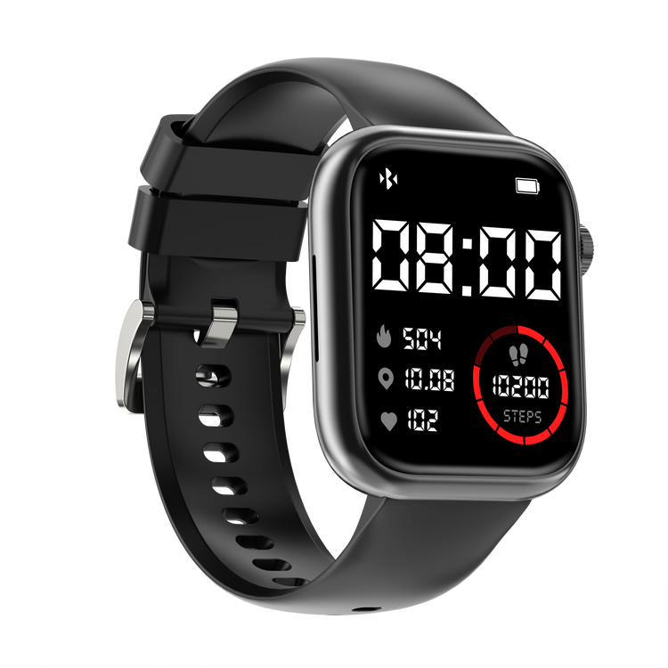 Smartwatch - Omega Edition - with black silicone strap