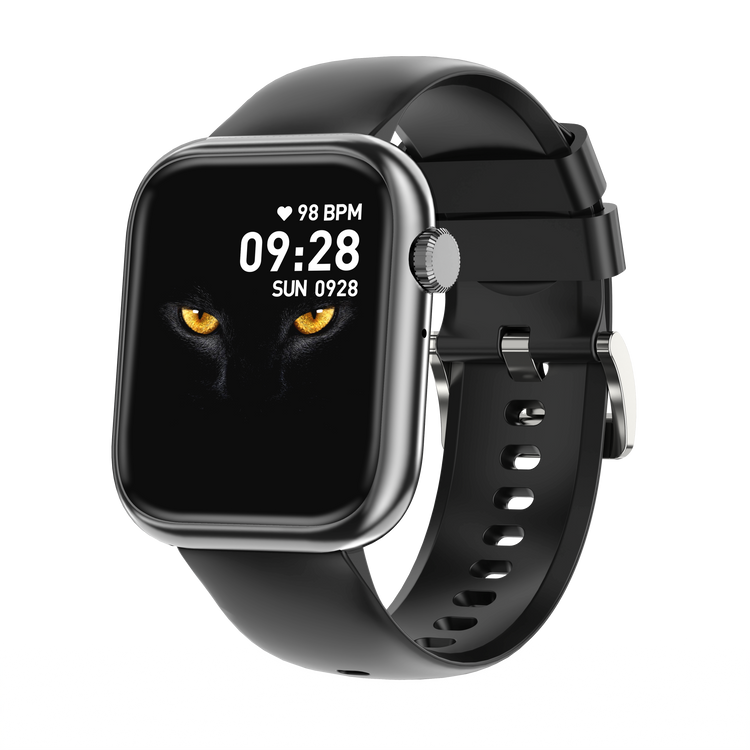 Smartwatch - Omega Edition - with black silicone strap