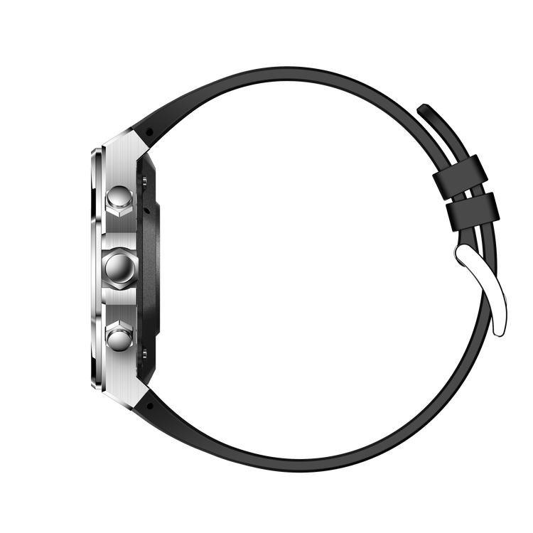 Montre connectée AMOLED NASA édition Arizona .écran couleur haute définition (avec bracelet silicone) couleur cadran ARGENT