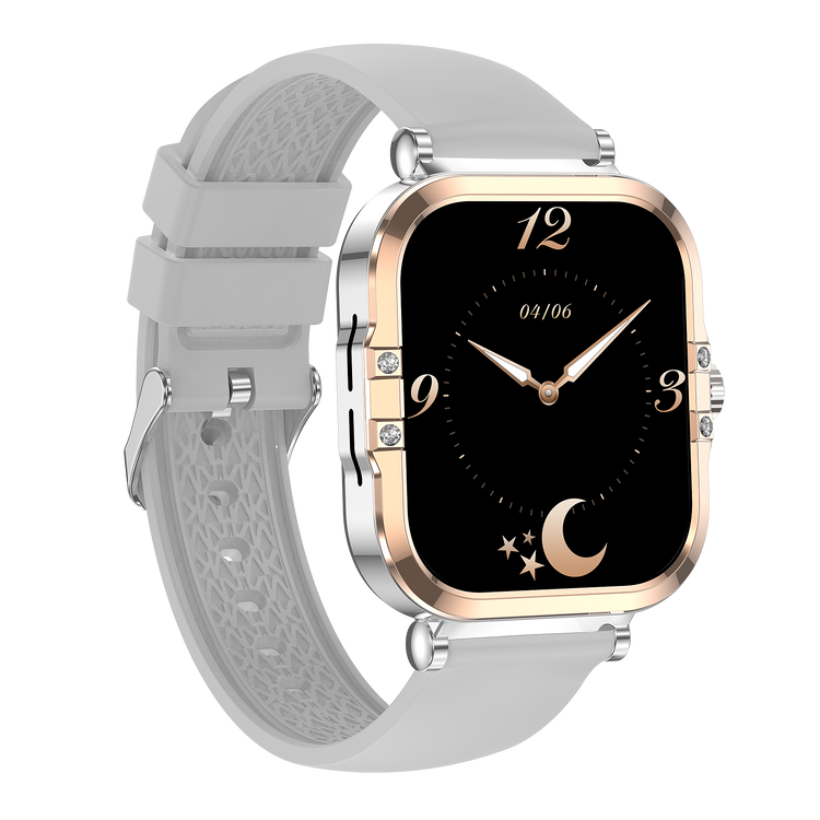 Montre connectée AMOLED- Edition Véga (avec bracelet silicone) couleur Blanc