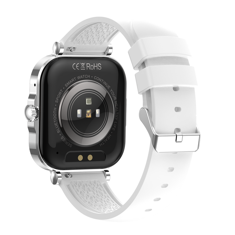 Montre connectée AMOLED- Edition Véga (avec bracelet silicone) couleur Blanc