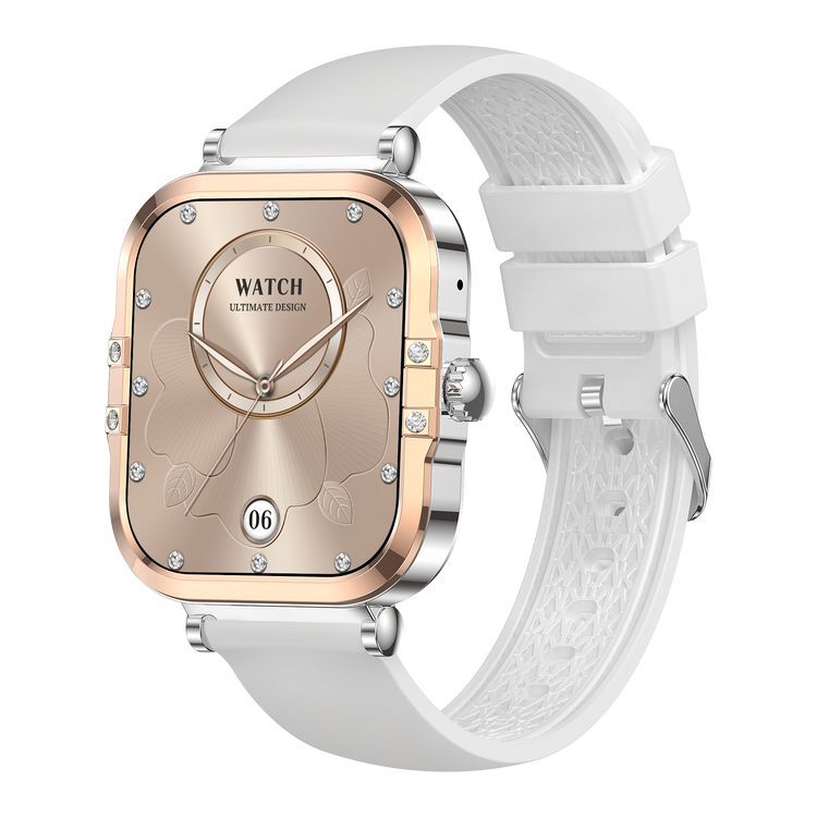 Montre connectée AMOLED- Edition Véga (avec bracelet silicone) couleur Blanc