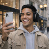 Casque Audio sans Fil édition FUNKY à réduction Active du Bruit, Version Bluetooth 5.4 , Design Pliable léger, Oreillettes Confortables avec Basses Profondes, avec Micro couleur Noir