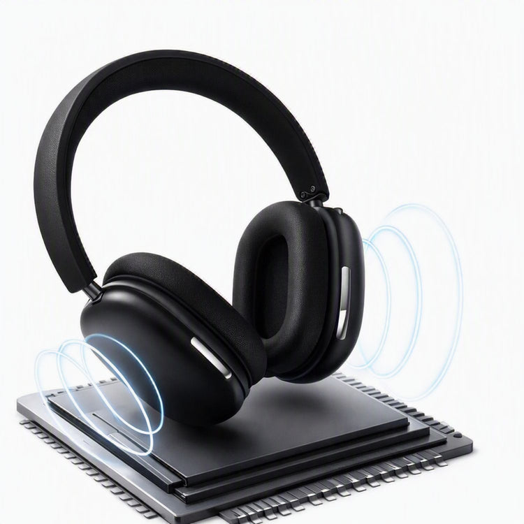 Casque Audio sans Fil édition FUNKY à réduction Active du Bruit, Version Bluetooth 5.4 , Design Pliable léger, Oreillettes Confortables avec Basses Profondes, avec Micro couleur Noir